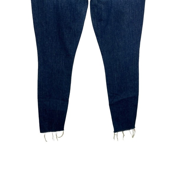 Mother Denim Stunner Fray Skinny Jeans Size 28 Button Fly High Rise Dark Wash - Picture 6 of 11